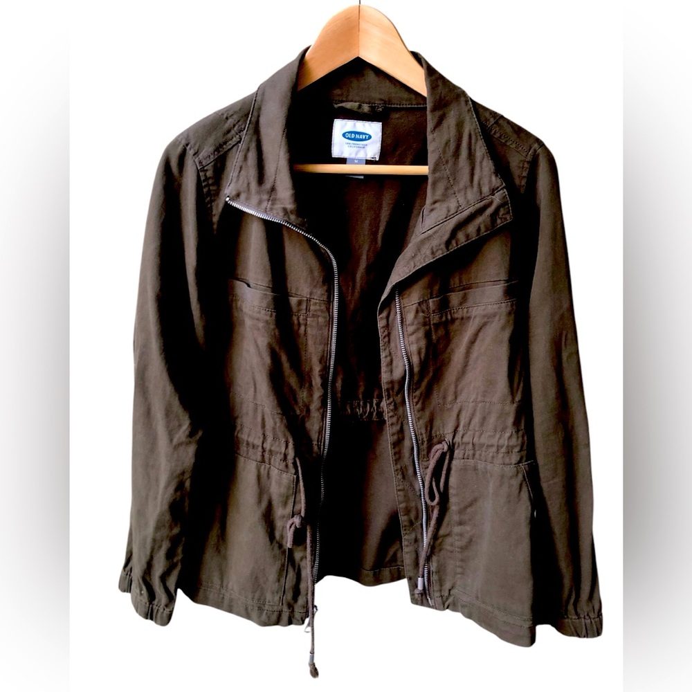 Old Navy Dark Green Cotton Utility Jacket